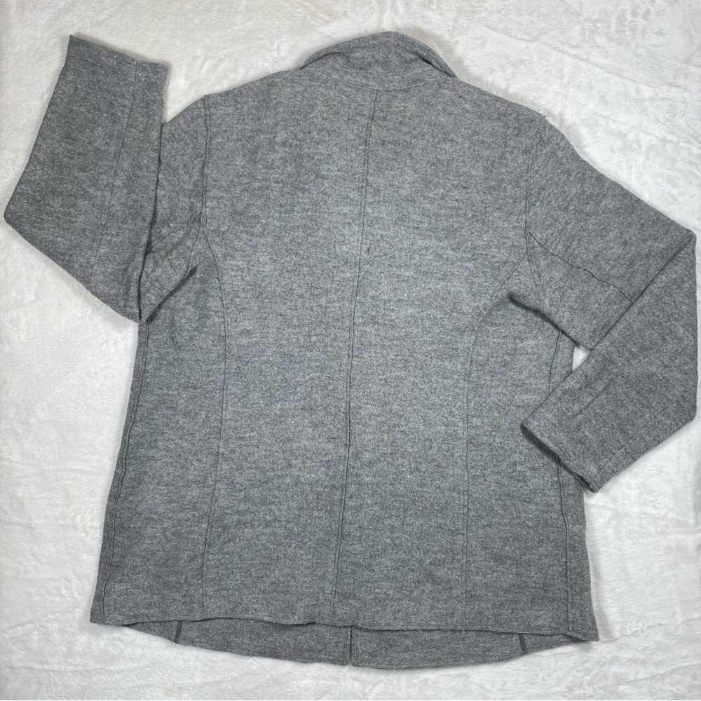 TALBOTS Broiled Boucle Gray Wool Blend Jacket Coat 18 Plus Petite Pocket Unlind - Picture 5 of 16